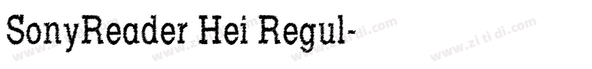 SonyReader Hei Regul字体转换
